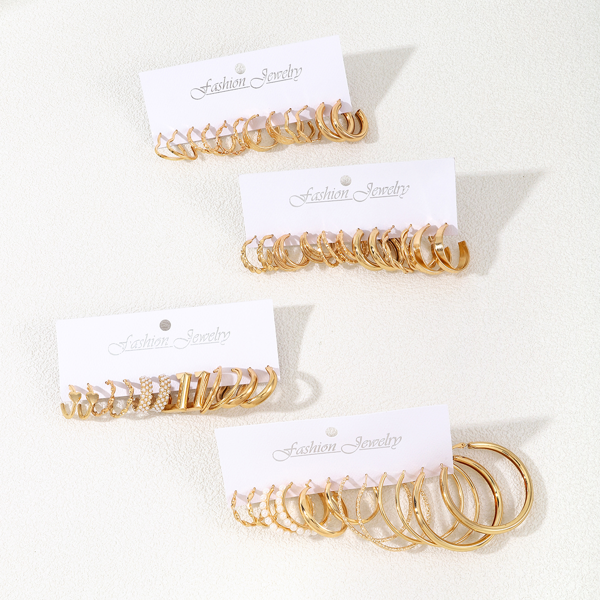 Vintage Pearl Hoop Earrings Set Elegant Faux Pearl Earrings for Women's Everyday Fashion