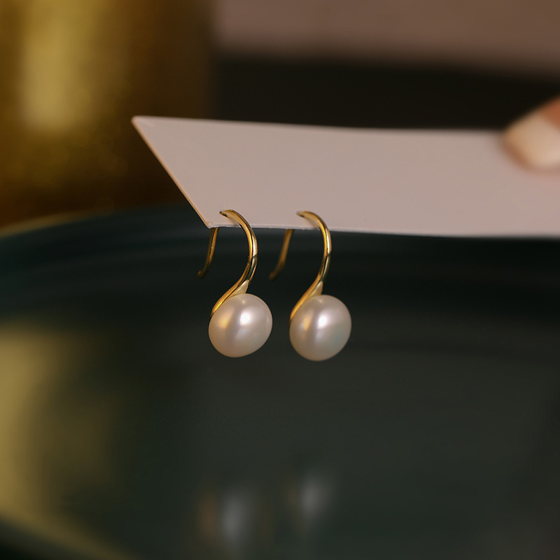 Elegant Sterling Silver Earrings with Pearl Drop Timeless Pearl Drop Earrings for Weddings & Parties