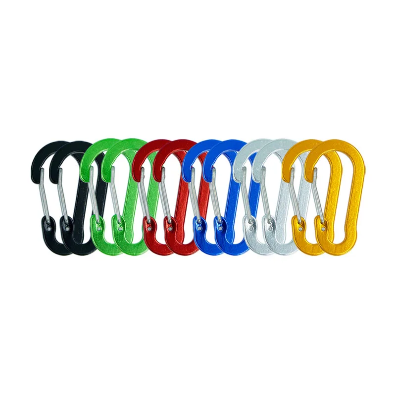 Carabiner Clips Set Mini Aluminum Carabiners for Camping Hiking Keys and Outdoor Gear
