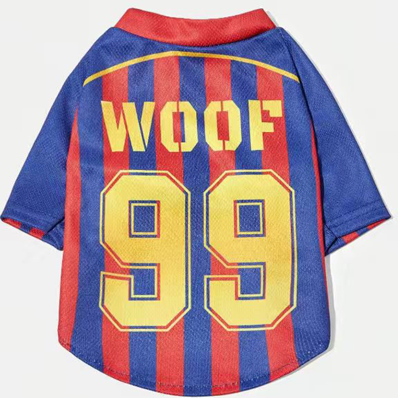 Woof Dog Jersey Breathable Mesh Summer Sports Shirt for Dogs & Cats