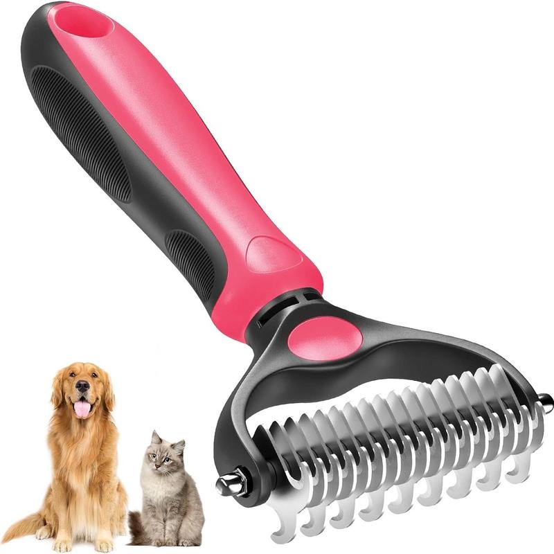 Pet Brush & Dog Grooming Brush with Stainless Steel Comb for Dogs & Cats