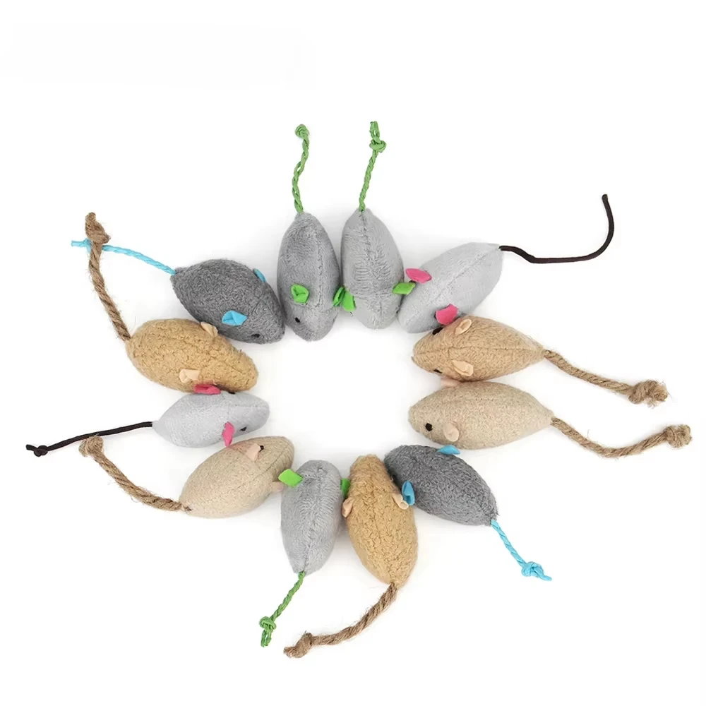 Interactive Rattle Catnip Cat Mice Toys for Indoor Cats