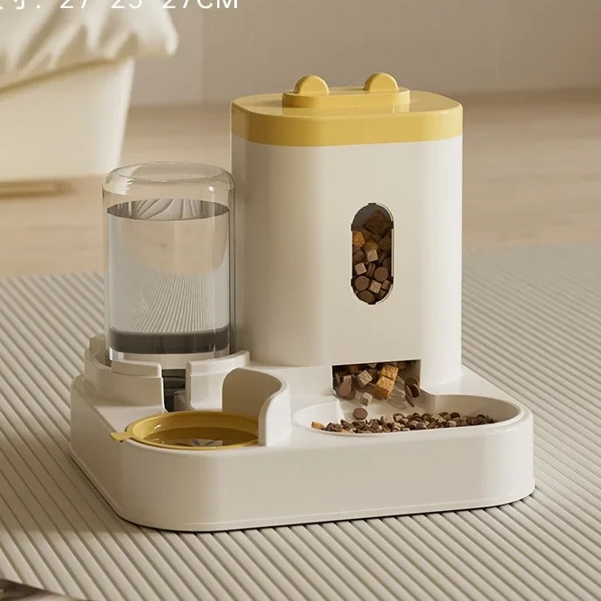 Gravity Automatic Pet Feeder and Water Dispenser with Large Capacity Storage
