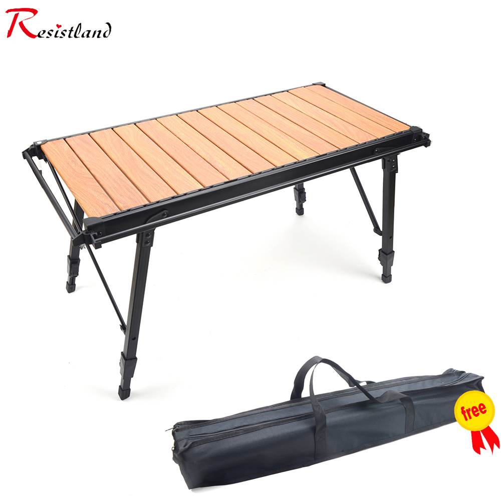 Portable IGT Folding Camping Table with Adjustable Height for Outdoor Cooking