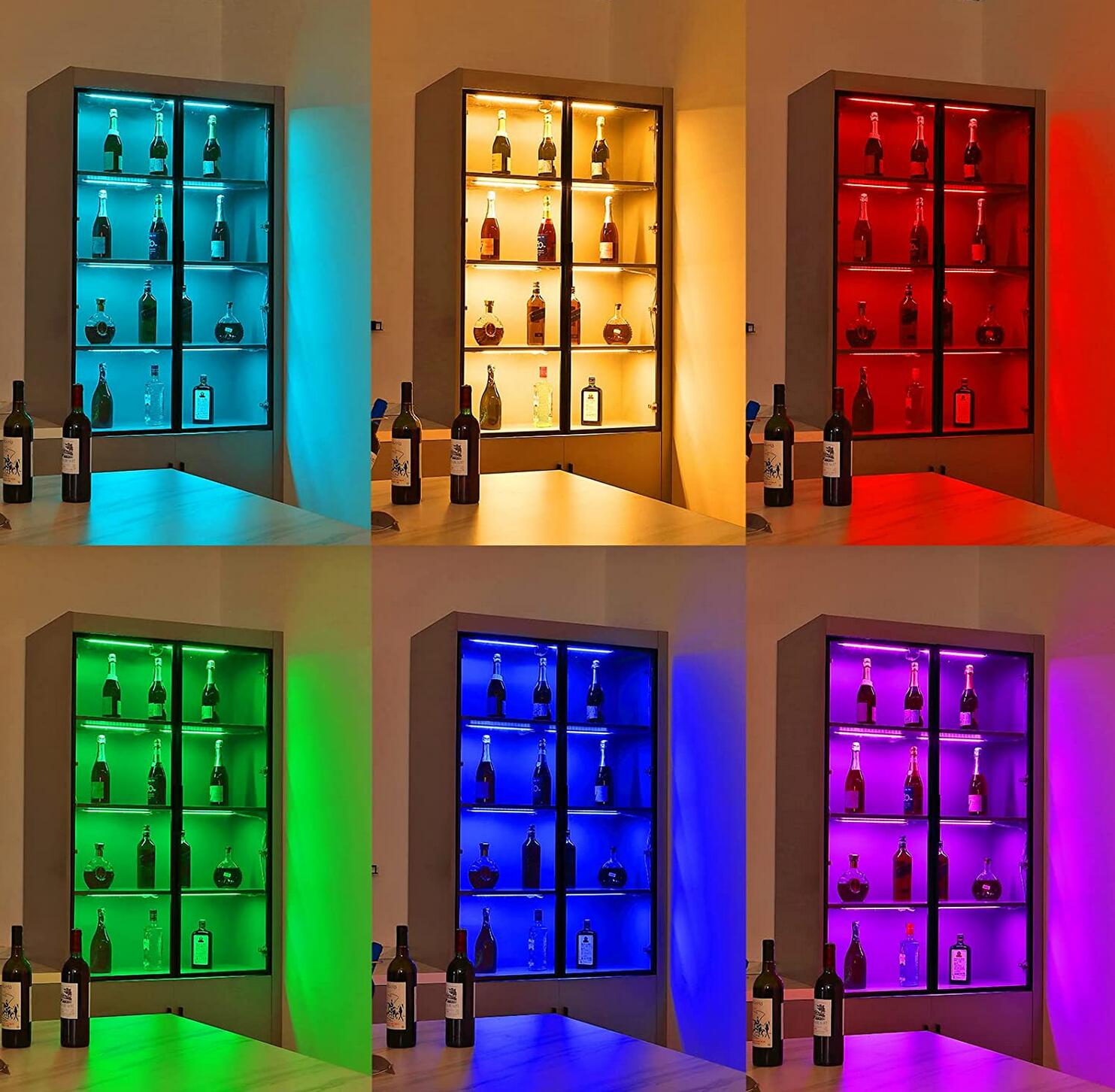 Smart WiFi RGB Under Cabinet Puck Lights with Alexa Google Home Control