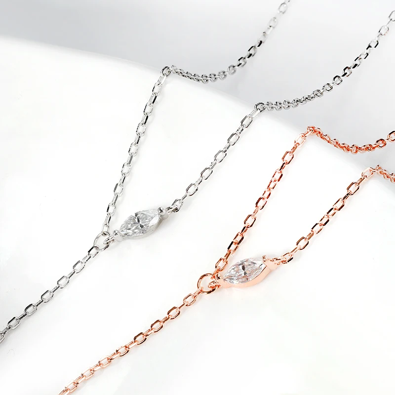 Marquise Moissanite Body Chain Adjustable 925 Sterling Silver Jewelry for Women
