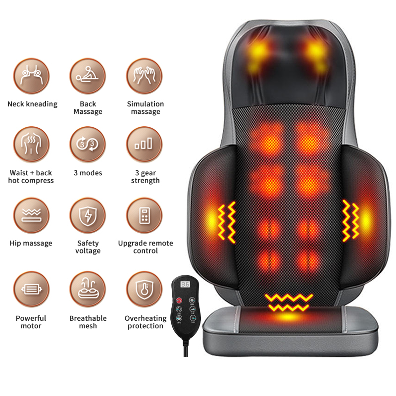 Full Body Electric Massage Cushion with Heat Kneading and Vibration
