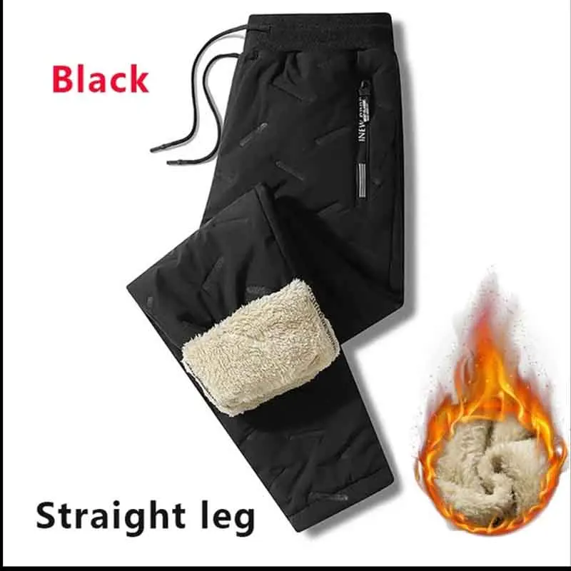 Men's Thermal Fleece Sweatpants Waterproof Windproof Winter Trousers