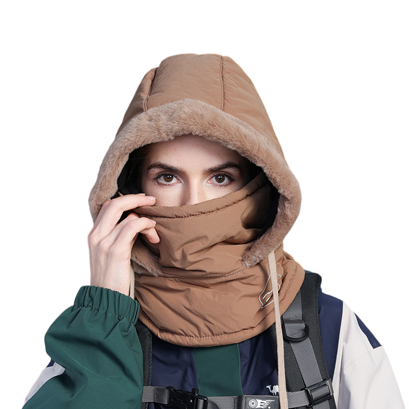 Plush Balaclava Winter Face Mask Neck Warmer for Outdoor Sports