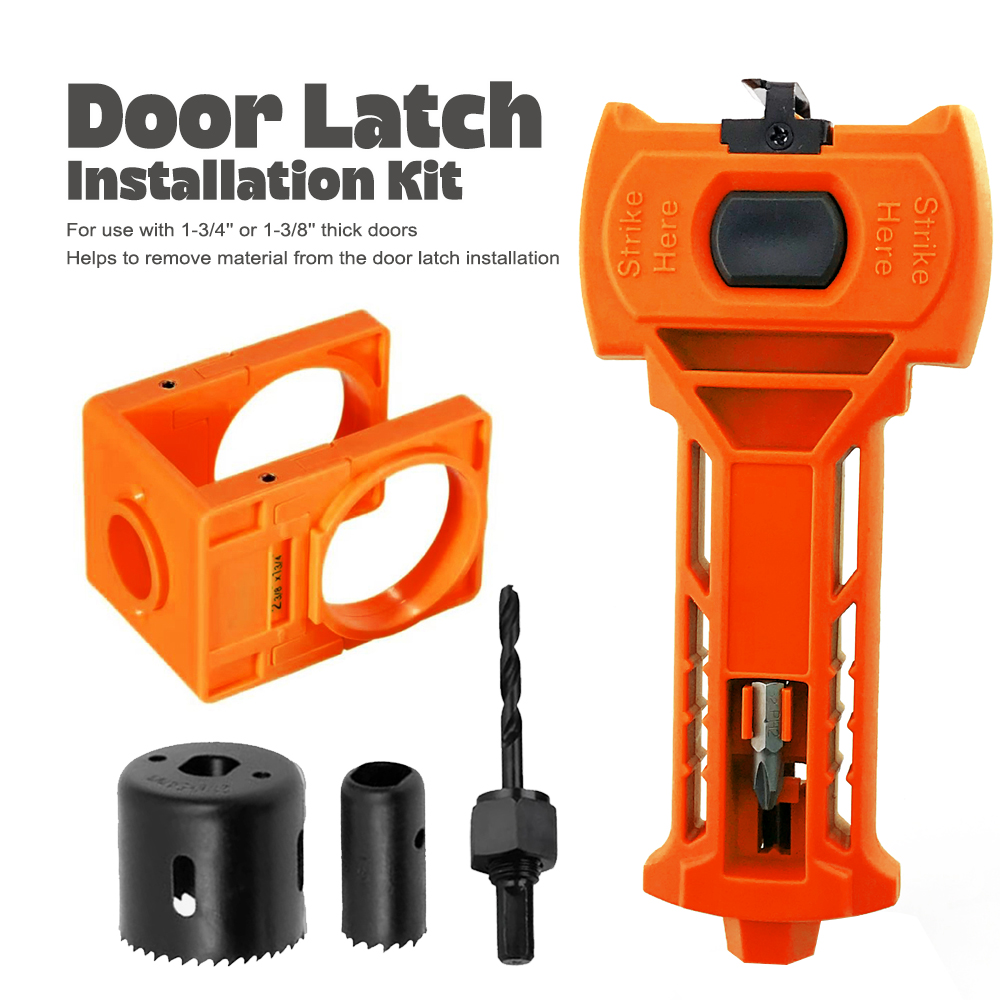 Precision Door Latch Installation Kit Ball Lock Hole Opener Mortise Tool
