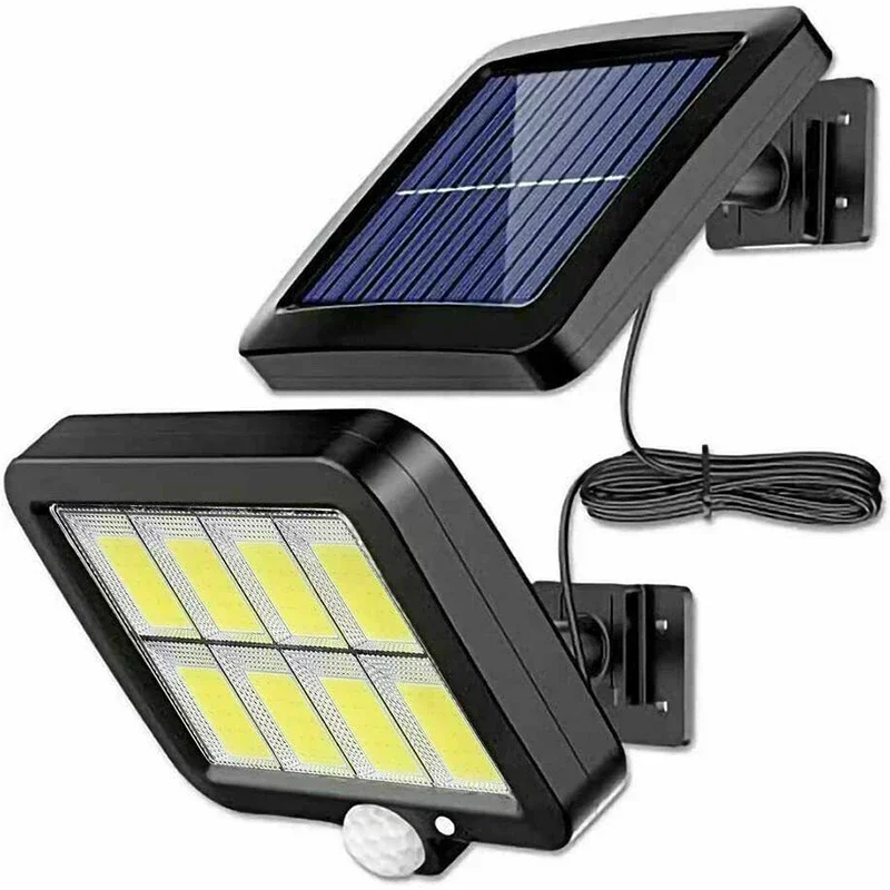Solar Motion Sensor Light Waterproof Split Panel Outdoor Security Wall Lamp