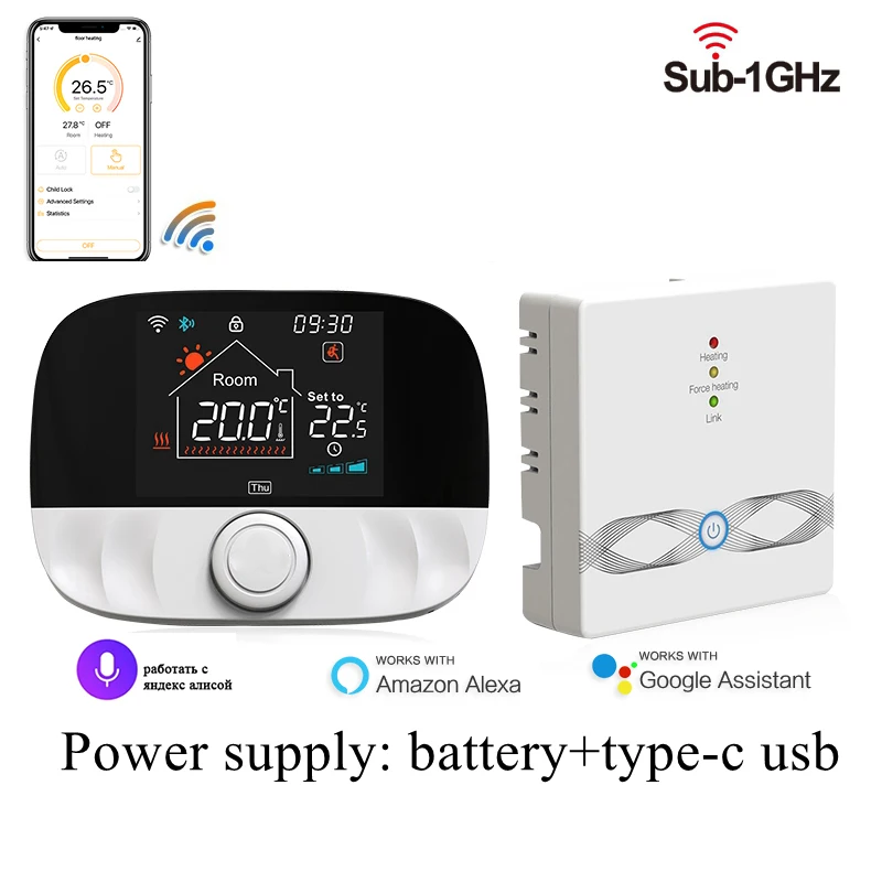 Smart Tuya WiFi Thermostat RF Wireless Gas Boiler Heating Controller