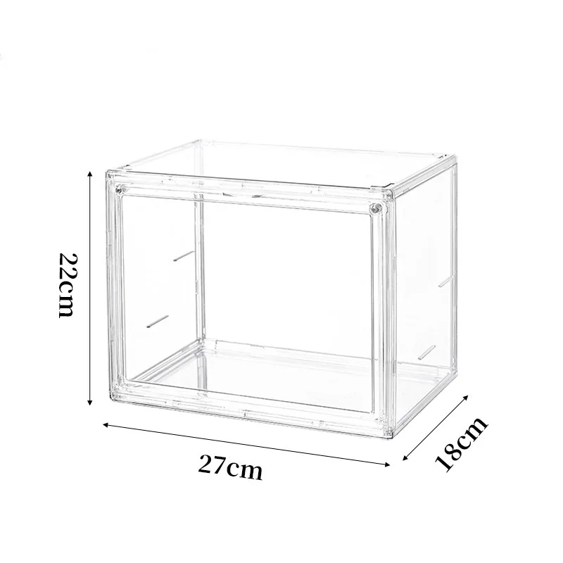 Transparent Acrylic Display Case Dustproof Collectible Figure Storage Box for Bookshelf and Desktop