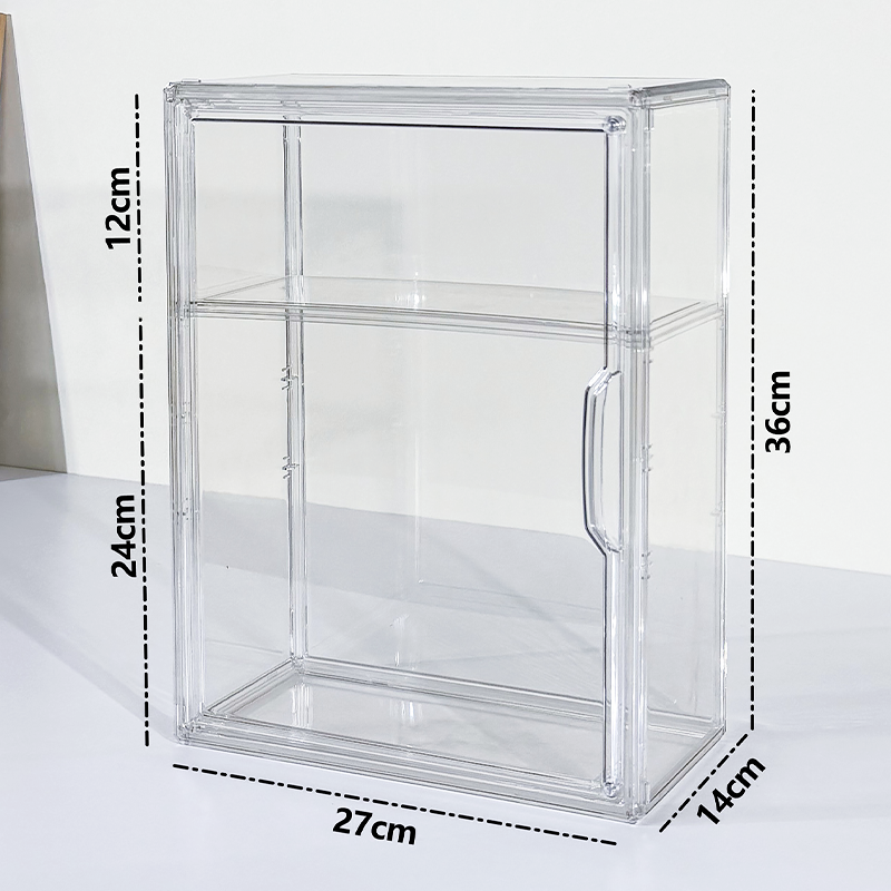 Clear Acrylic Figure Display Case Dustproof Collectible Display Cabinet
