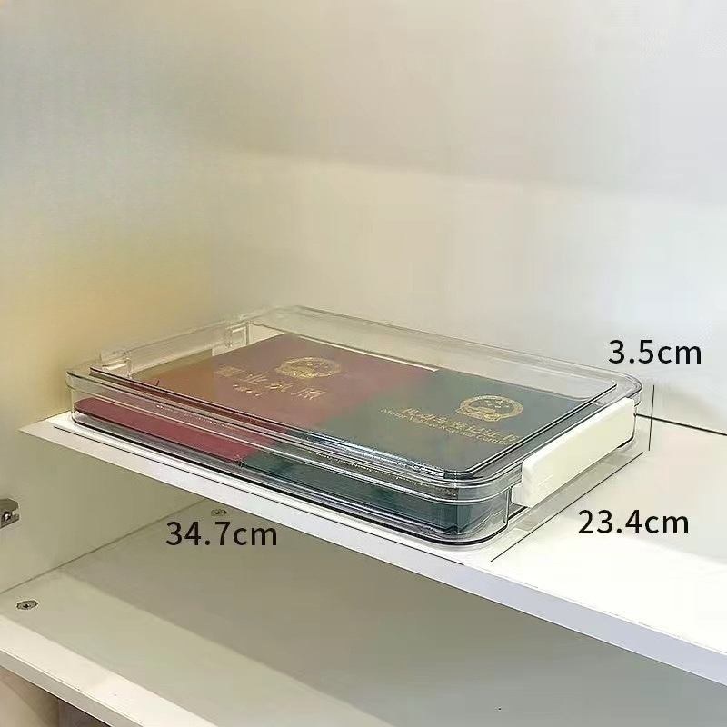 Clear A4 File Organizer Transparent Desktop Document Storage Box