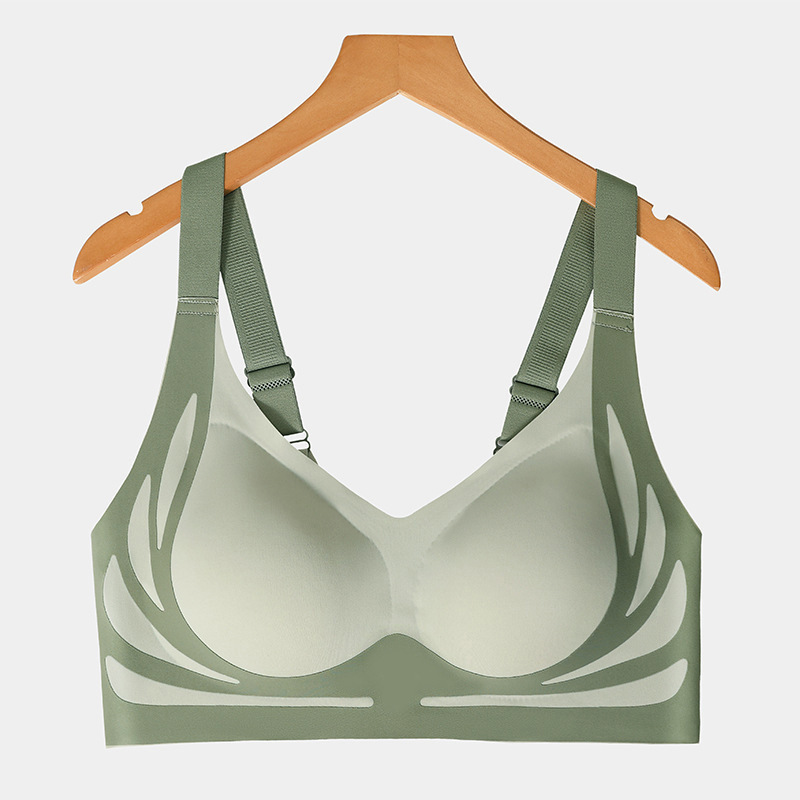 Plus Size Wire Free Push Up Bra Seamless Full Cup Support with Adjustable Straps