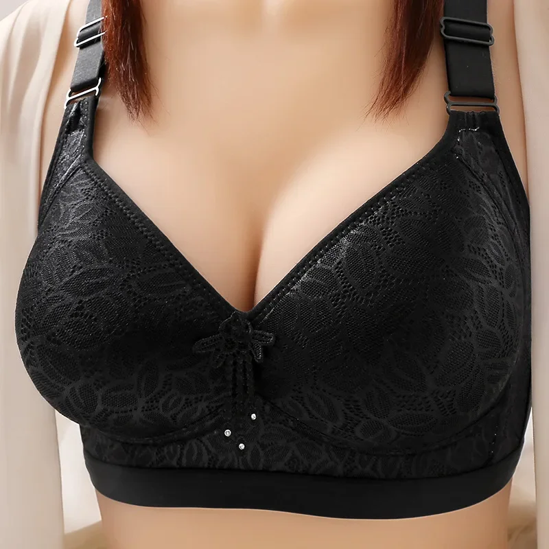 Cotton Wireless Bra with Adjustable Fit and Side Gathering Design