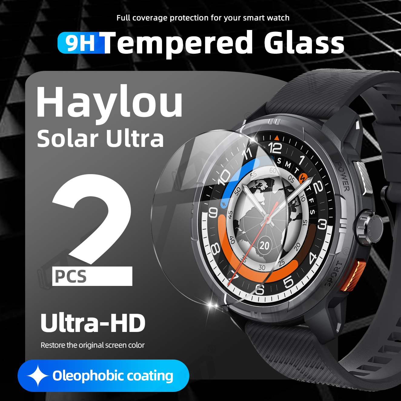 9H Tempered Glass Screen Protector with HD Clear Anti-Scratch Protection