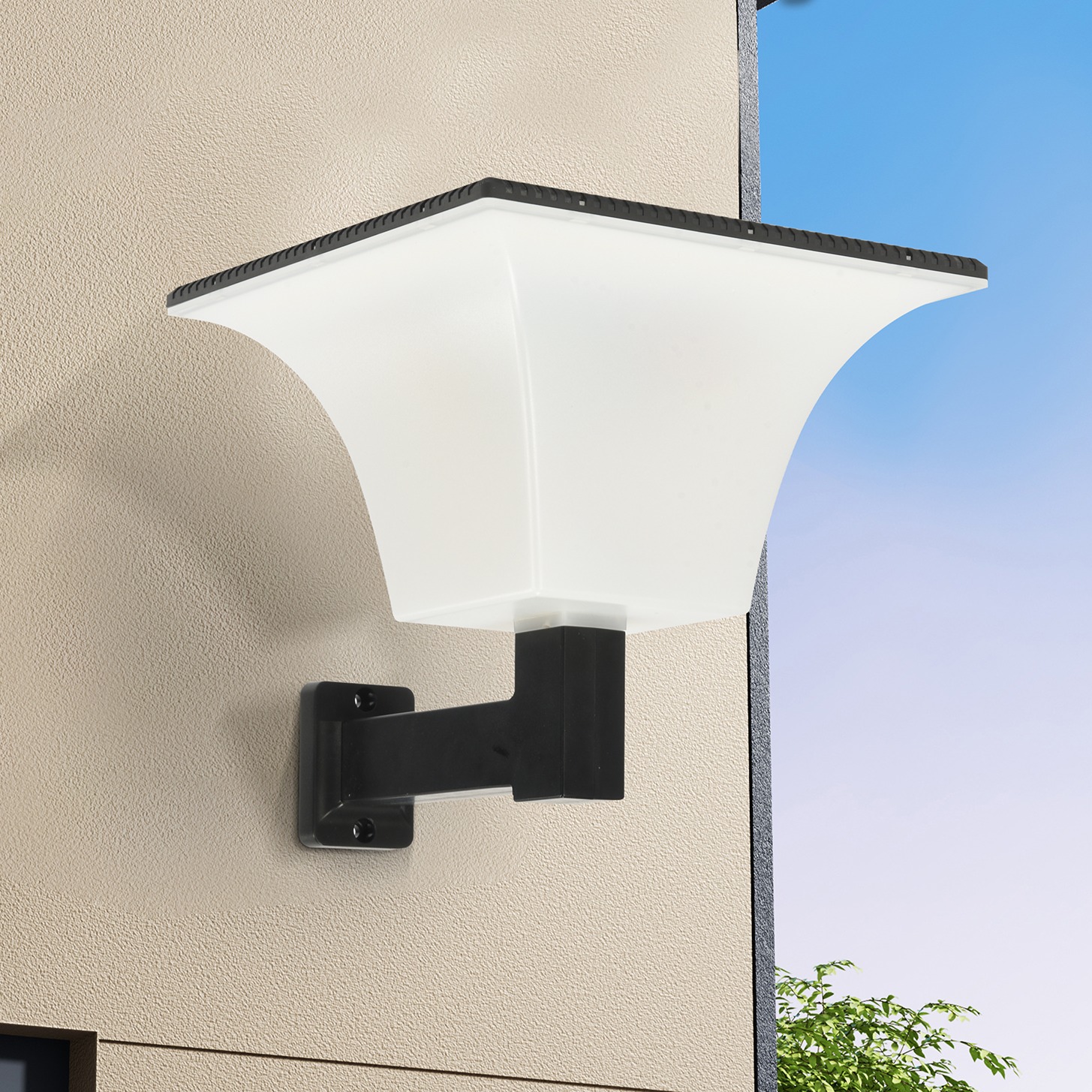 Solar Wall LED Light with Radar Motion Sensor and IP65 Weather Protection