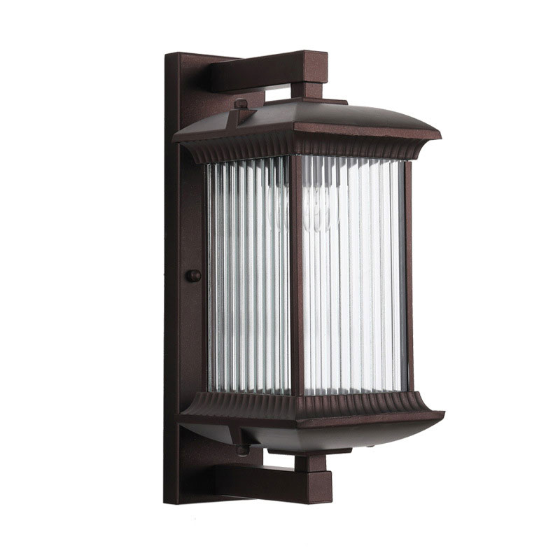 Modern Outdoor Wall Lamp with Aluminum Body Borosilicate Glass and E27 Socket