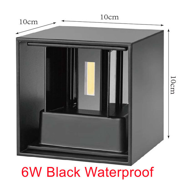 12W LED Outdoor Wall Light IP65 Waterproof Modern Porch Sconce