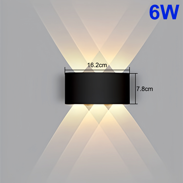 LED Up and Down Wall Lamp Moisture Resistant Modern Indoor Outdoor Lighting