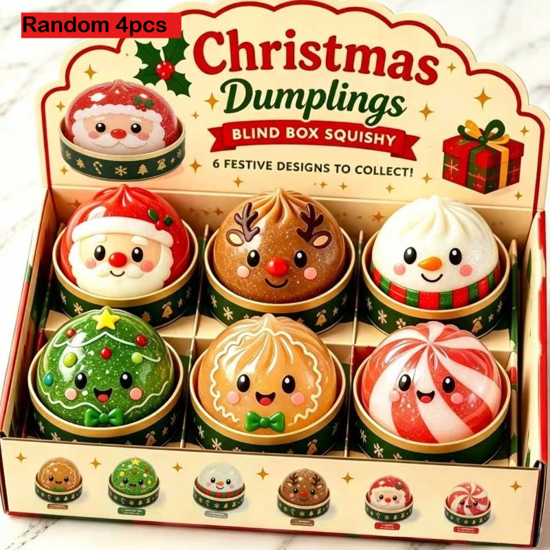 Christmas Latex Squishy Squeeze Toy With Box for Holiday Gifts