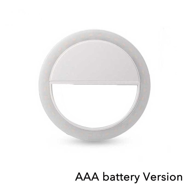 USB Powered LED Selfie Ring Light Clip On Phone Light for Selfies and Live Video