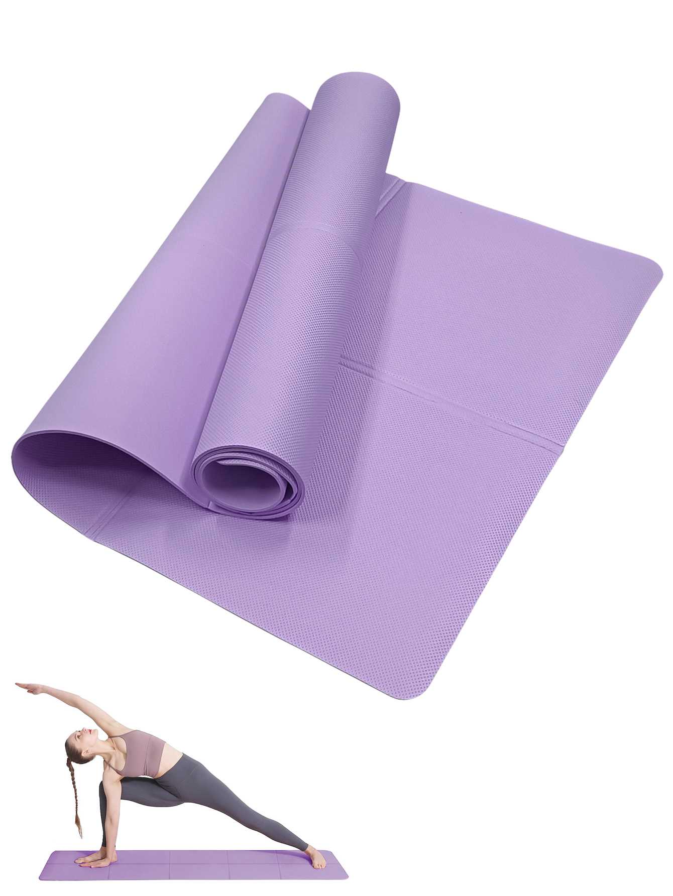 4mm Non Slip Yoga Mat with EVA and Natural Rubber for Pilates and Floor Workouts
