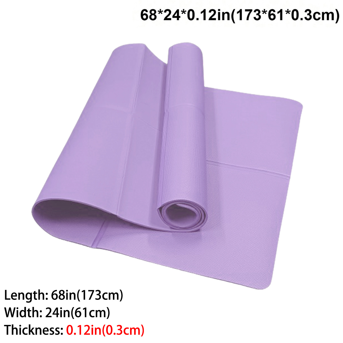 Foldable Yoga Mat Natural Rubber 4mm Travel Exercise Mat for Yoga Pilates and Floor Workouts
