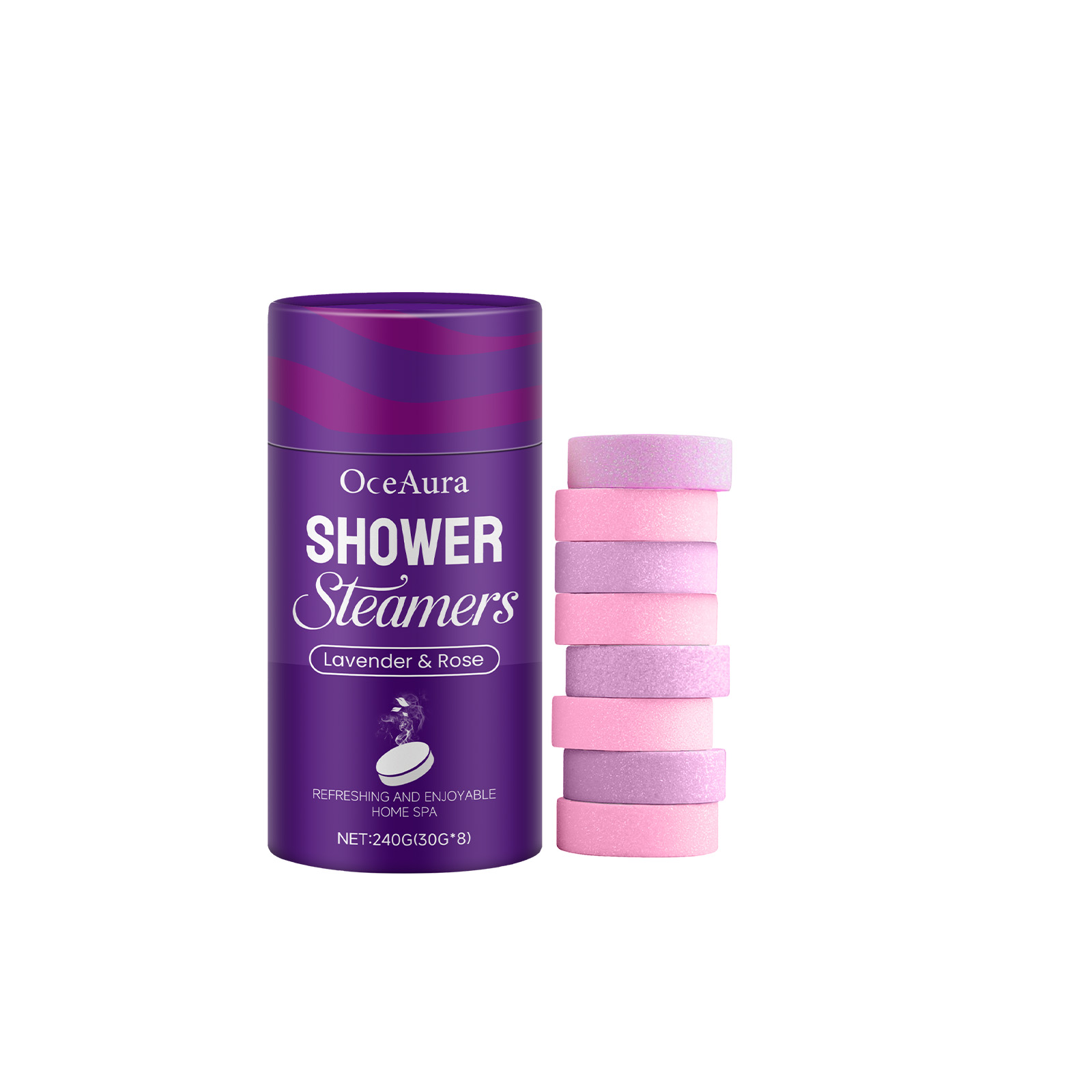 Eucalyptus Mint and Lavender Rose Shower Steamers Tablets for Relaxing Aromatherapy