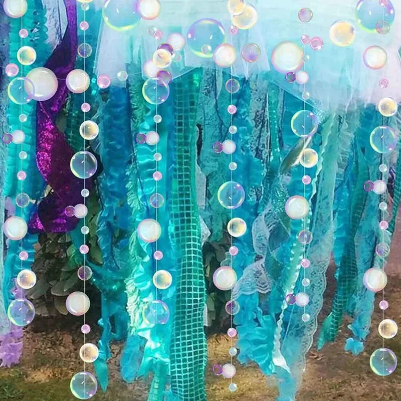 Under The Sea Party Decor: Colorful Bubble Garlands, Ocean T | Inspire ...