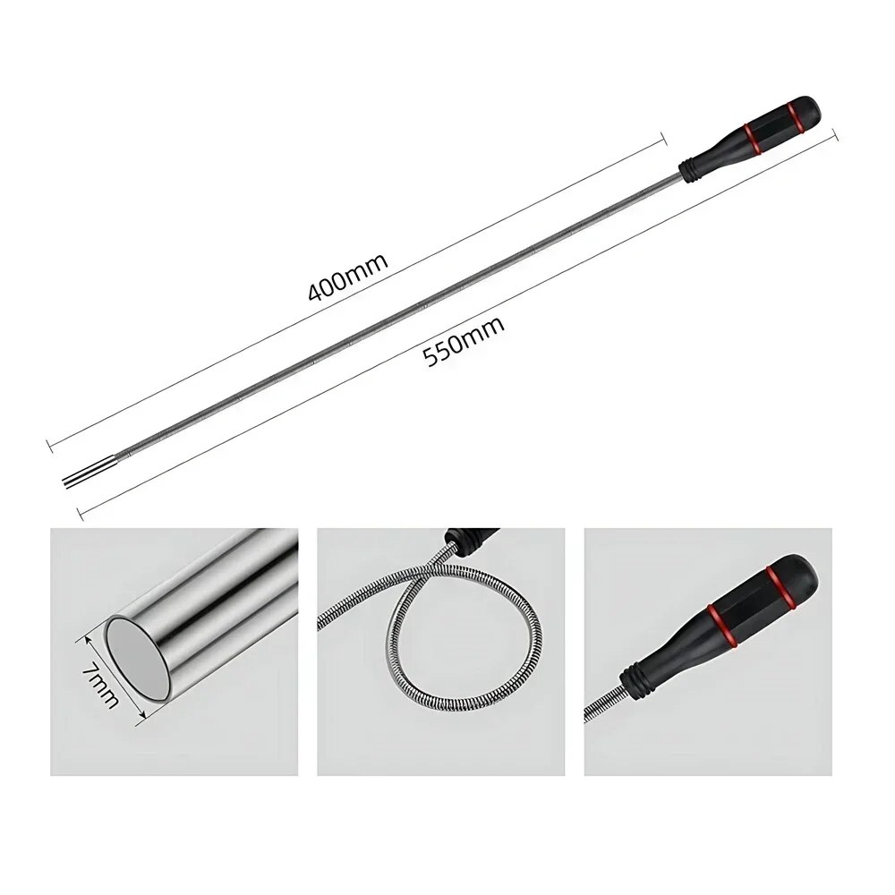 25-Inch Flexible Magnetic Pickup Tool: Bendable Magnet Snake | Inspire ...