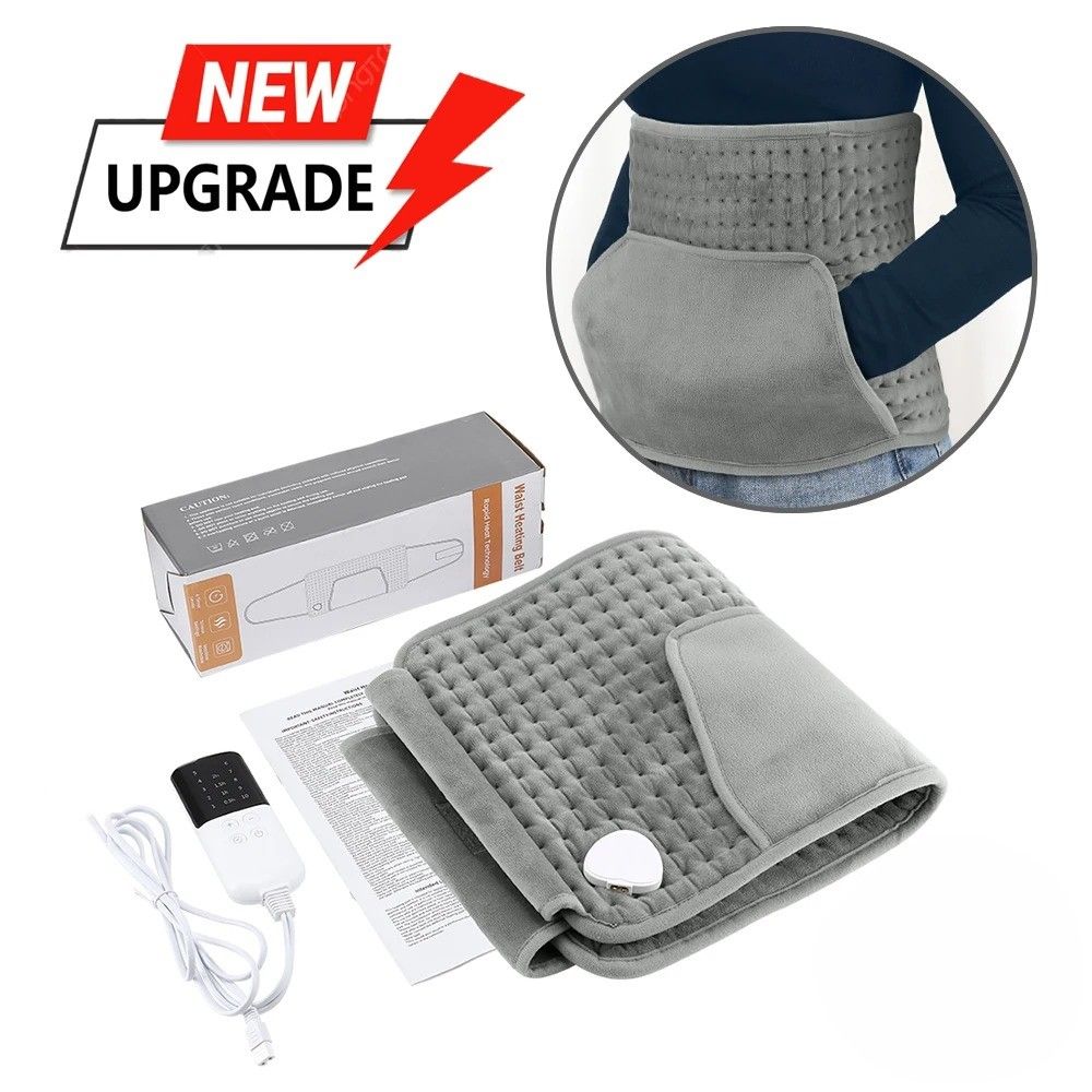 Electric Heating Waist Belt, Adjustable Warm Thermal Pad for Back, Abdomen & Hands