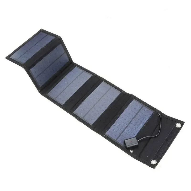 40W/70W Foldable Solar Panel Charger, 5V USB Portable Battery, Waterproof Power Bank for Camping and Outdor Cell Phone