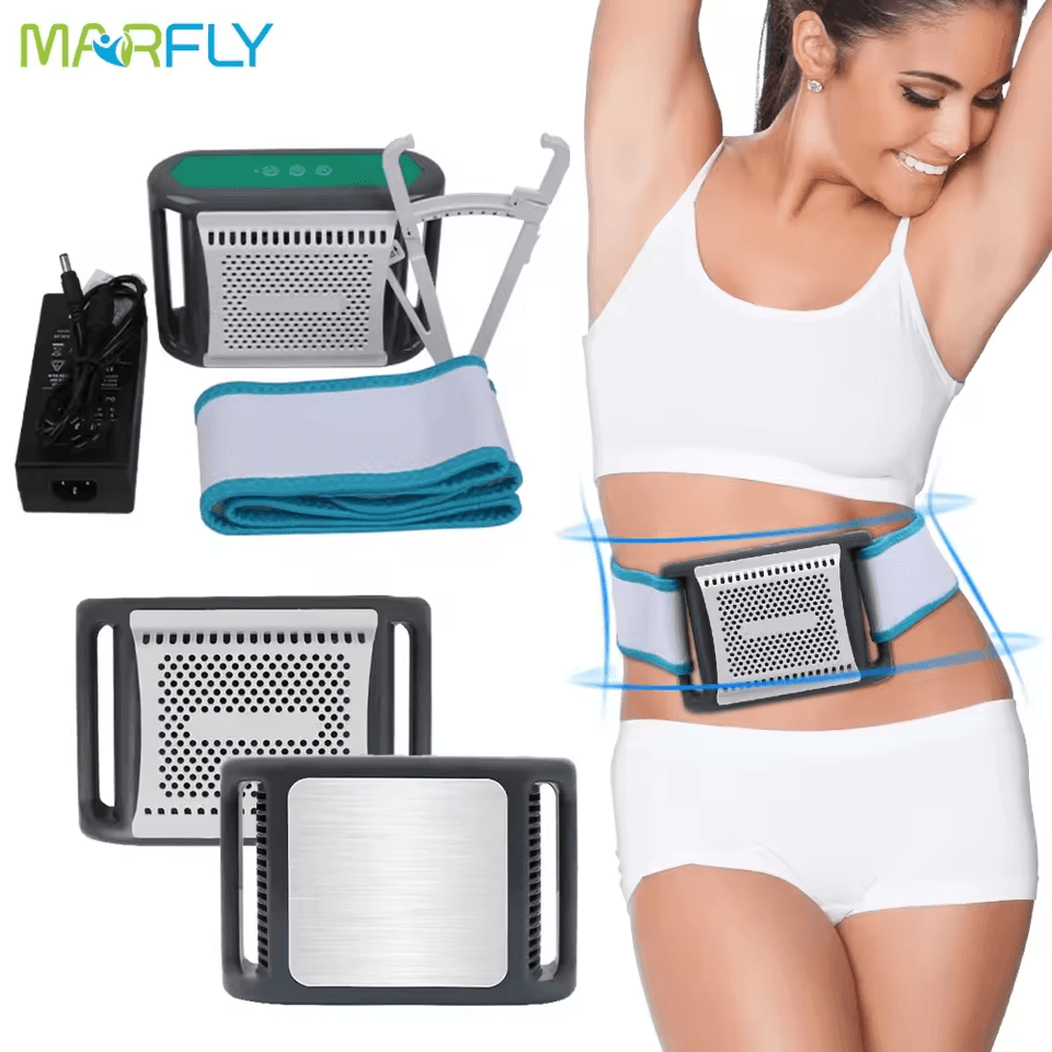 Cryotherapy Dissolve Fat Lipo Freezing Machine, Cold Therapy Anti Cellulite Abdominal Massager for Fat Lose & Body Slim