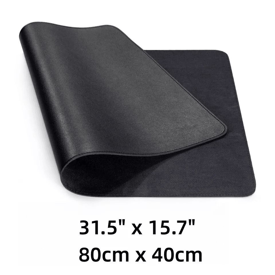 Leather Office Desk Mat, Waterproof Computer Desk Pad & Large Mouse Pad with Non-Slip Base for Home & Office