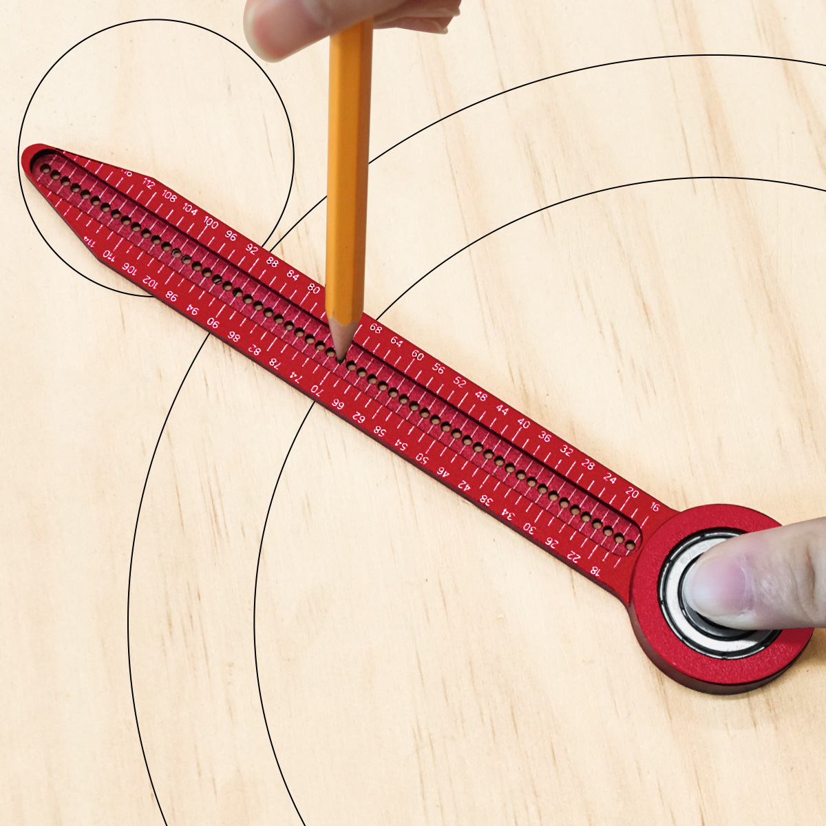 Adjustable Woodworking Circular Ruler|Precision Drawing Tool | Inspire ...