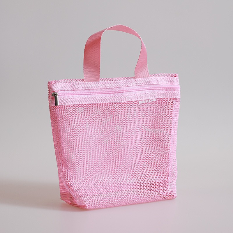 Portable Hanging Makeup Organizer Travel Toiletry Bag with Breathable Mesh Storage