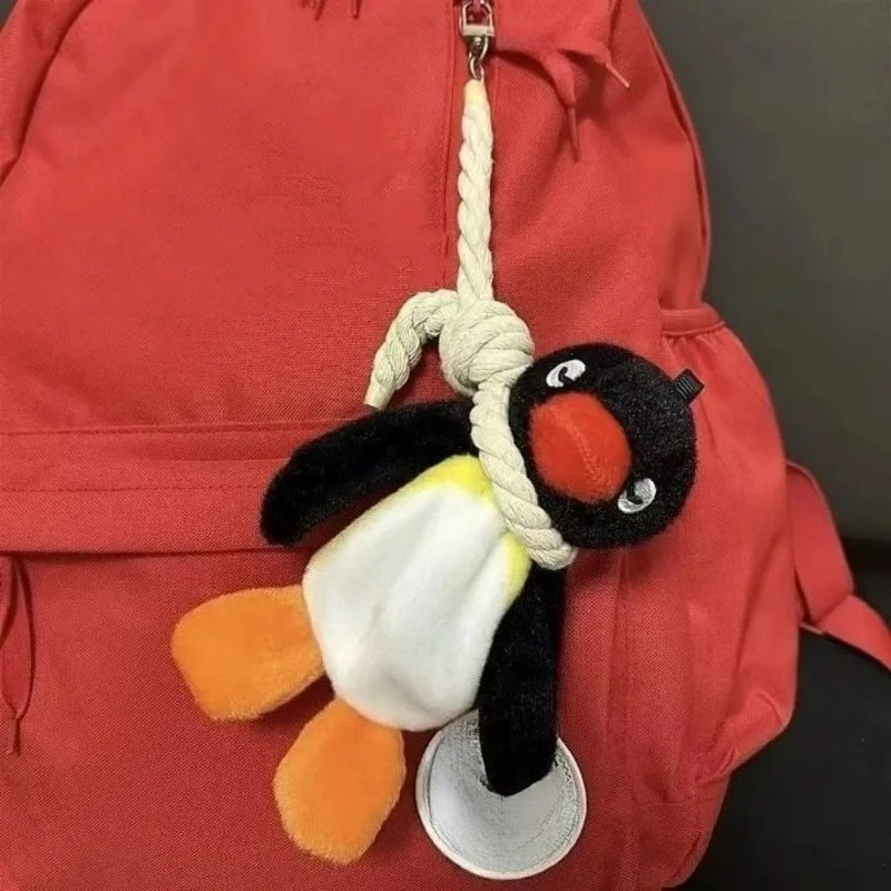 Cute Penguin Plush Keychain Soft Animal Backpack Charm Gift