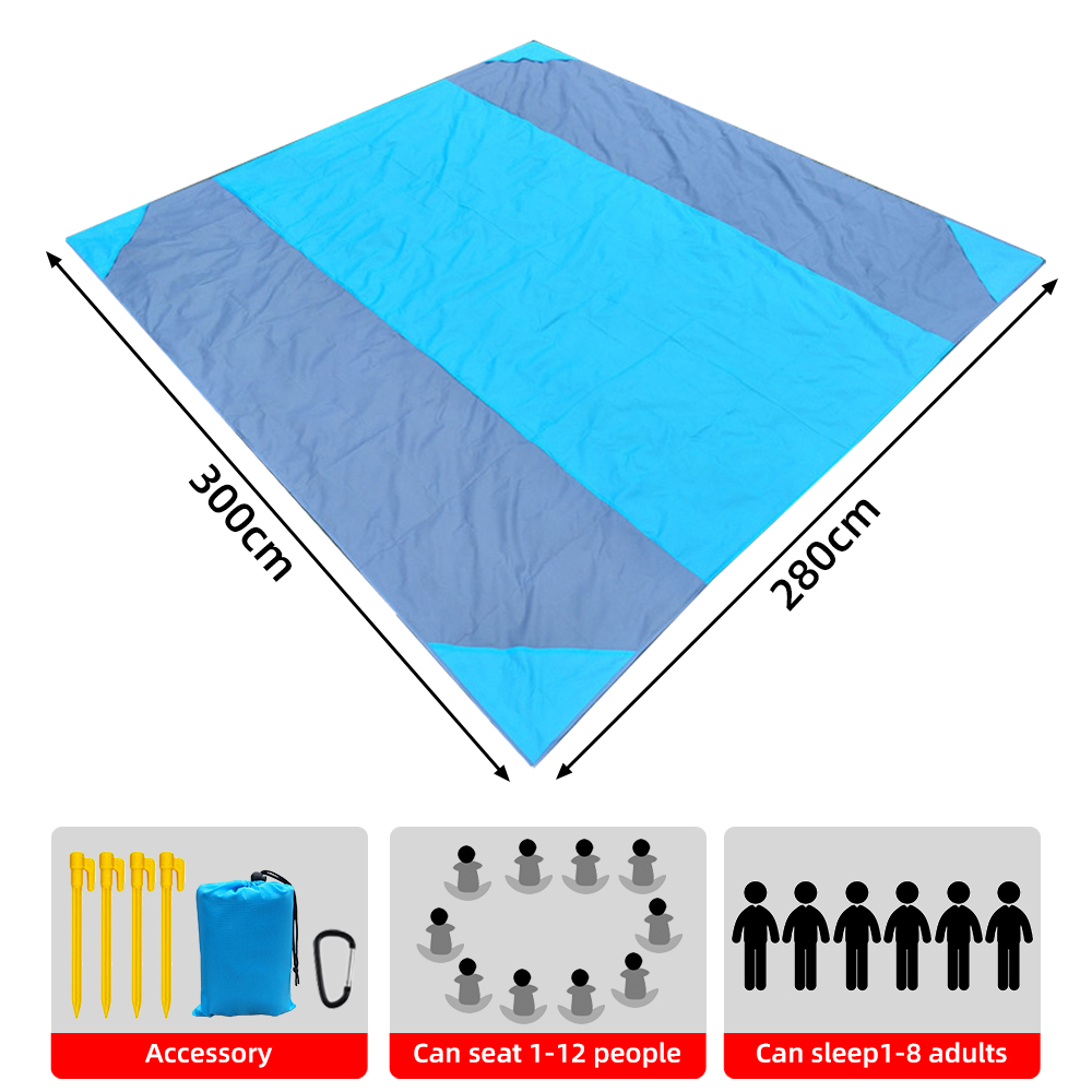 Extra Large Waterproof Beach Mat Sand Free Foldable Picnic Blanket for Camping Travel