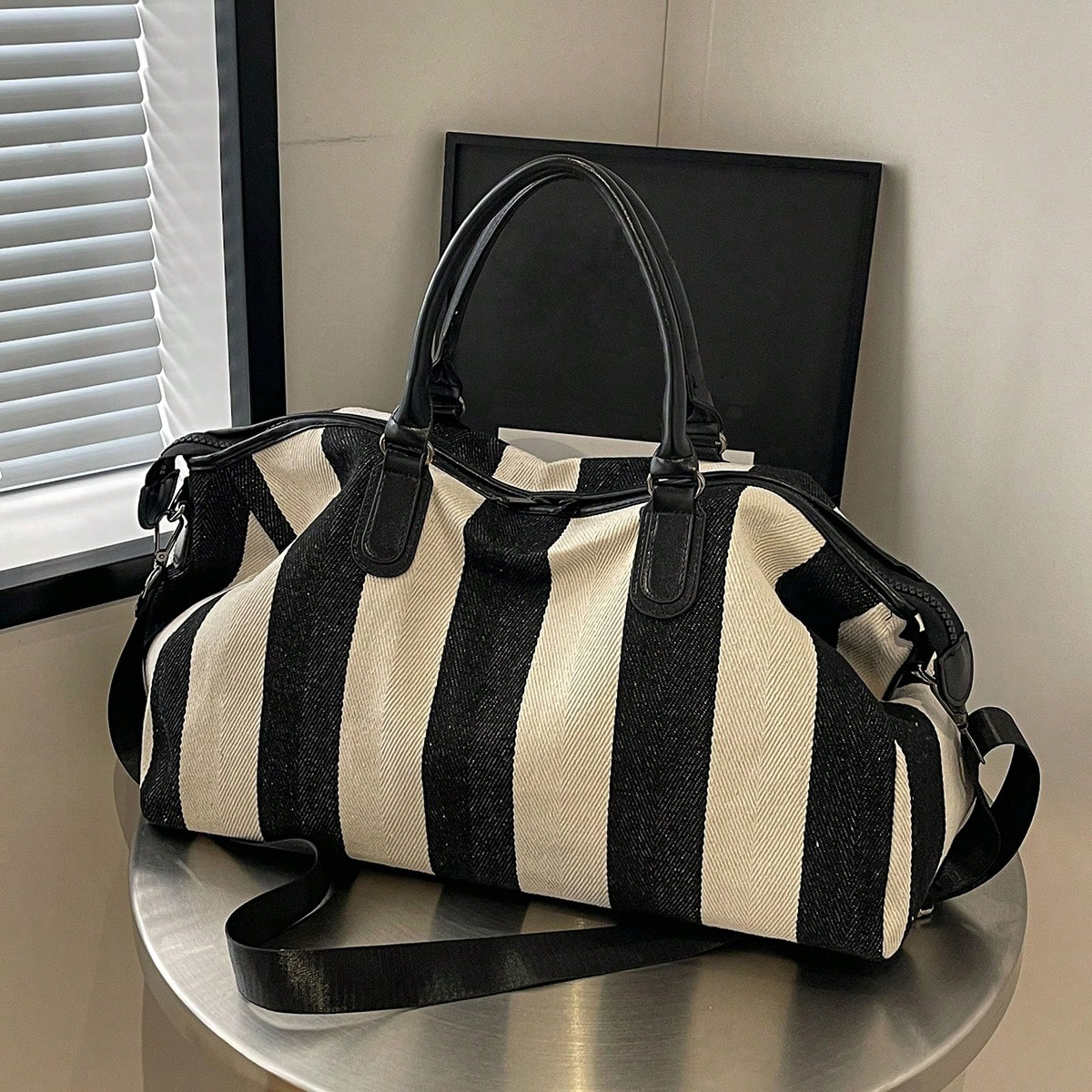 Large Capacity Travel Duffle Bag Foldable Carry On Overnight Business Travel Bag