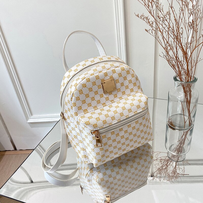 Classic PU Leather Mini Backpack Purse Stylish women backpack for School Travel
