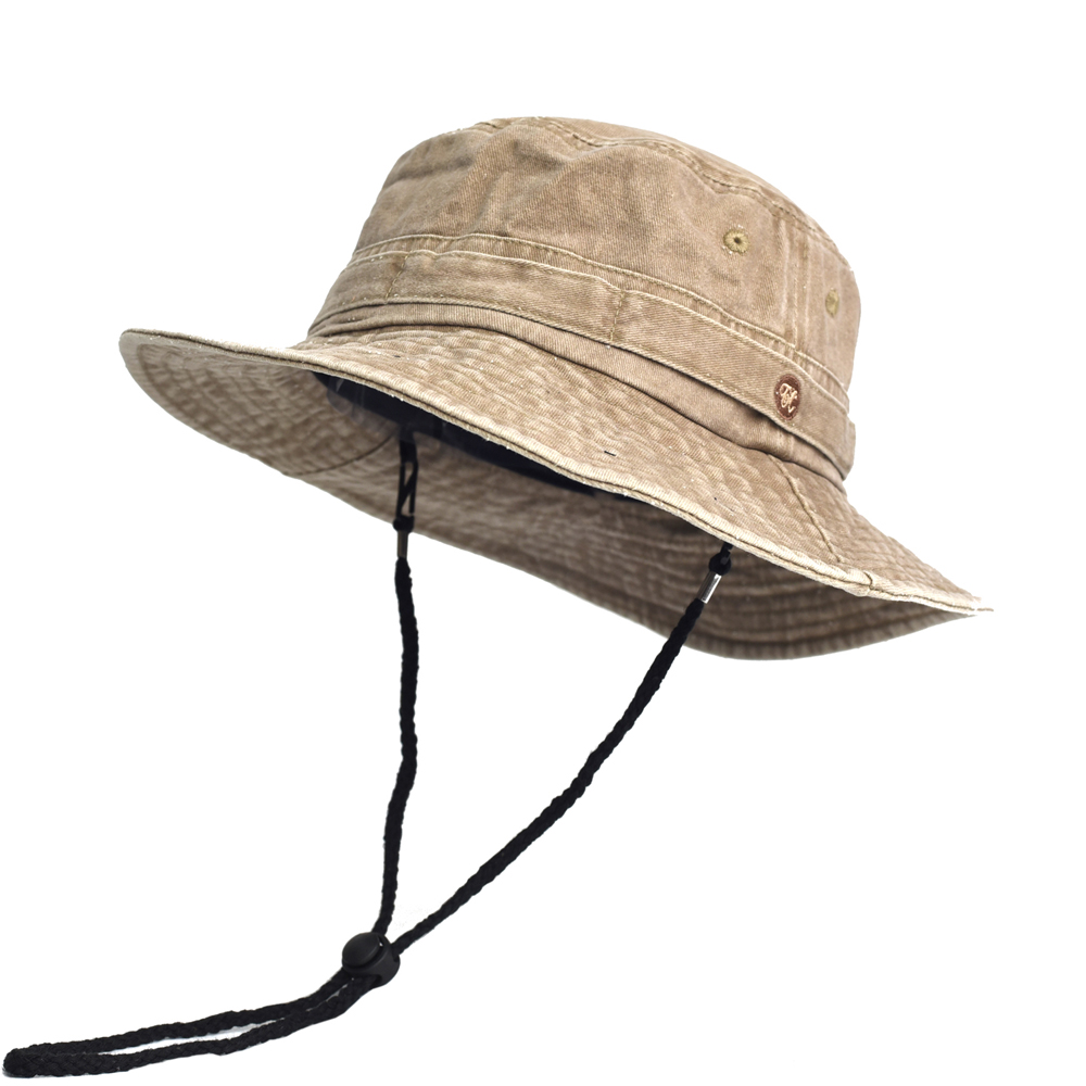 Vintage Washed Cotton Bucket Hat Breathable Summer Sun Hat for Men & Women Outdoor Travel Cap