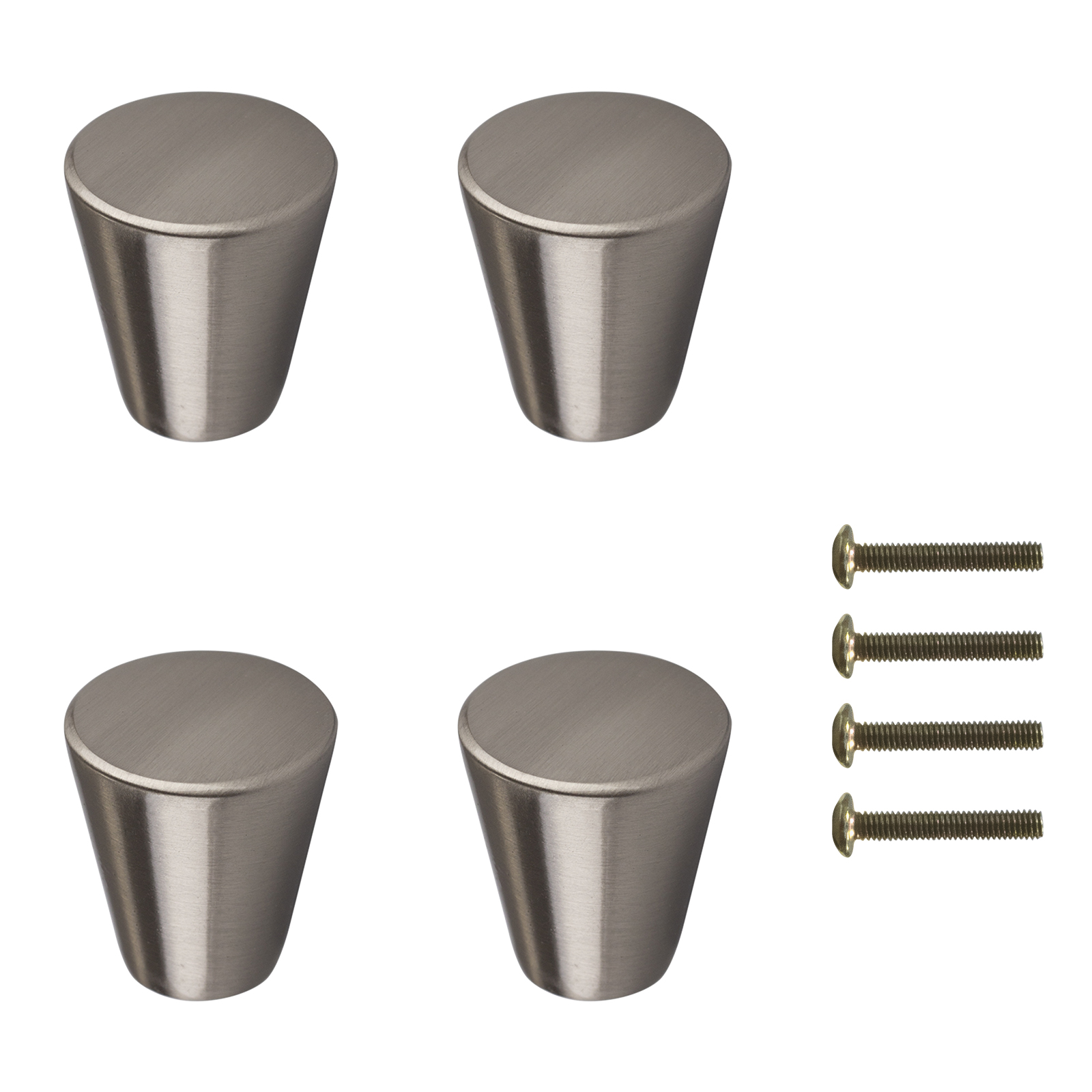 Modern Zinc Alloy Cabinet Knobs Matte Black Brushed Nickel Drawer Pulls Single Hole