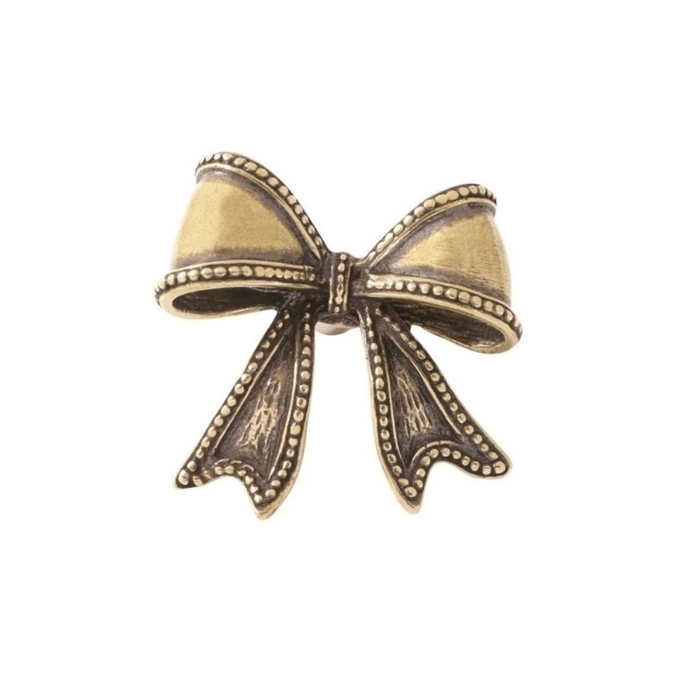 Vintage Bow Tie Brass Cabinet Handles Gold Drawer Pulls for Wardrobes & Cupboards