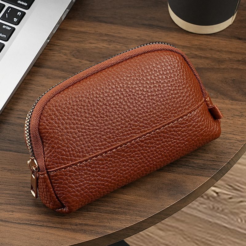 Vintage Mini Coin Purse Key Holder Pouch with Zipper Small Card Wallet