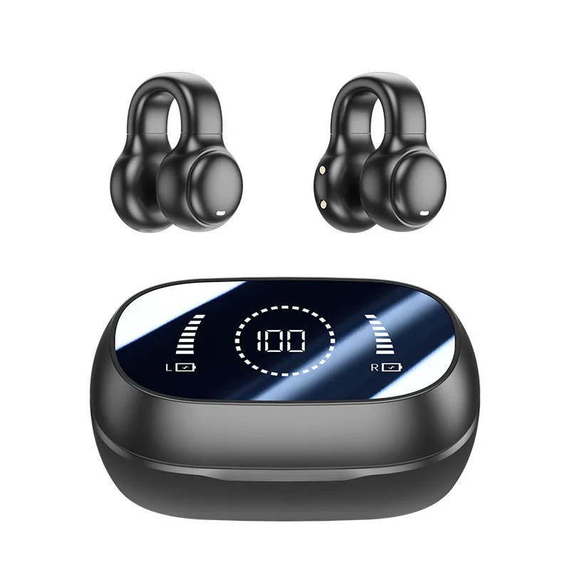 Open Ear Clip Wireless Earbuds with Bluetooth HiFi Stereo Sports Headphones