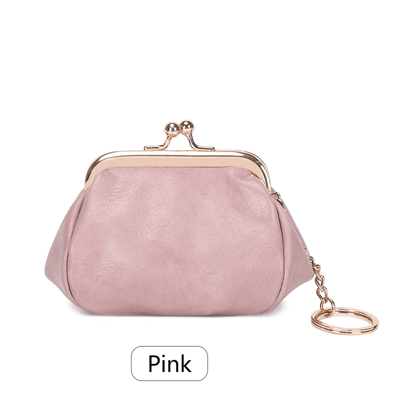 Retro Mini Lock Clip Coin Purse Cute Key Holder Wallet for Women and Girls
