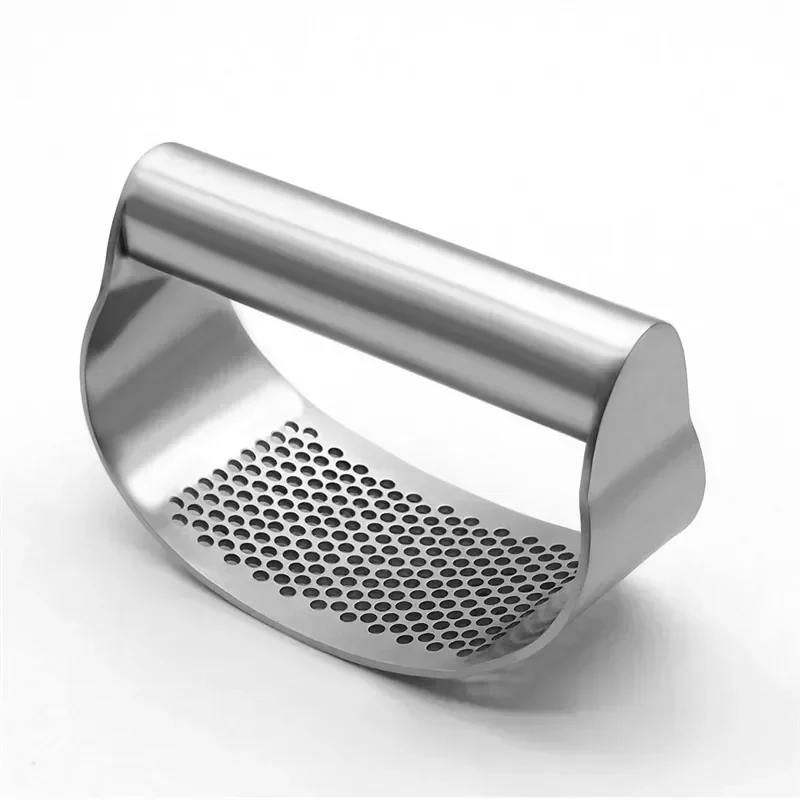 Stainless Steel Garlic Press Rocker – Easy Crush Garlic Mincer & Ginger Crusher Tool